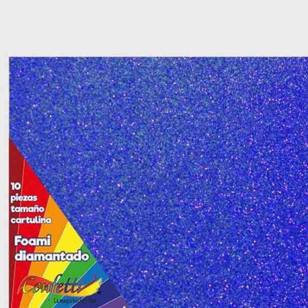 FOAMY DIAMANTADO 55X43CM. AZUL REY E.10 C.300